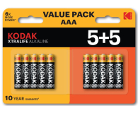 Kodak Bateria Alkaliczna Xtralife LR06x5+5 AAA - 1456248 - zdjęcie 1